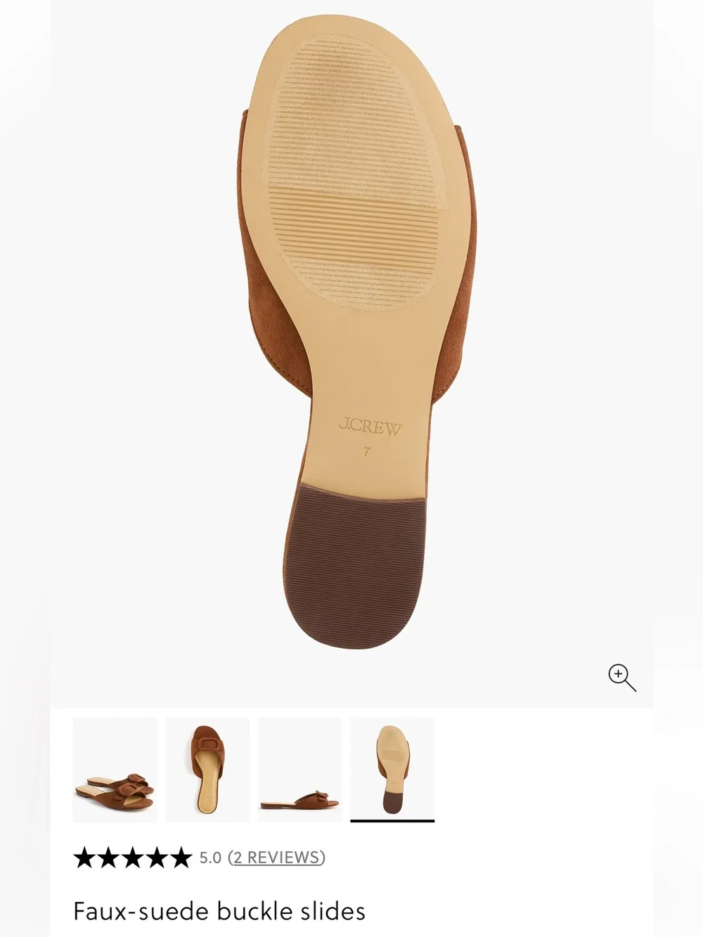 J Crew Faux-Suede Buckle Slide Sandals